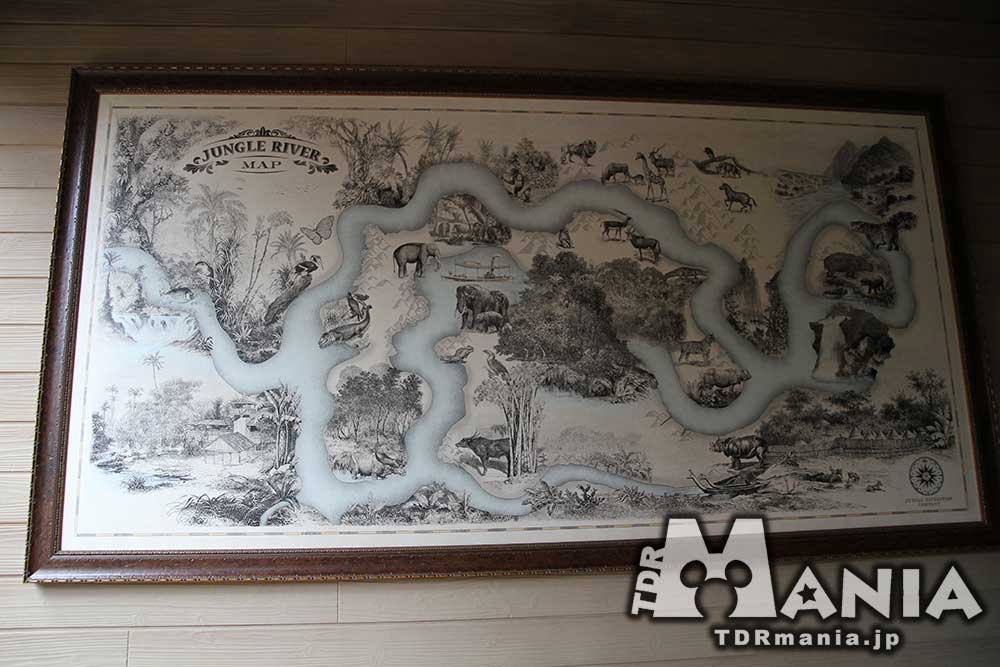 ジャングルクルーズの地図を発見 そこには隠れミッキーも ディズニーリゾートまにあ